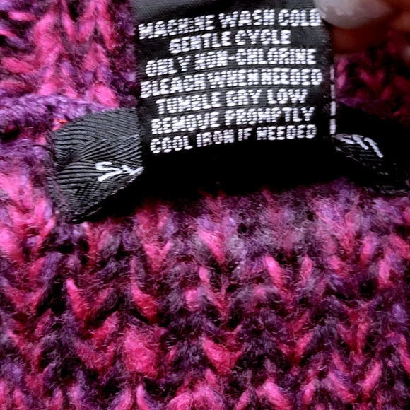 Sweater Project Women's Cowl Neck Cable Knit Tunic Sweater Tie Preppy Y2K 90s XL - Picture 7 of 8